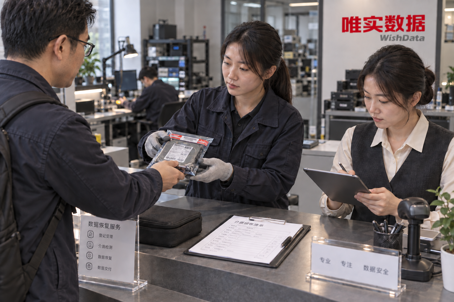 唯实数据授权登记与介质接收,AI 创意场景示意