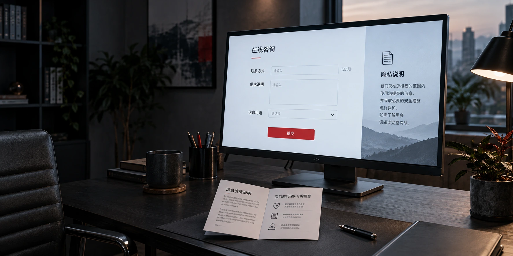 围绕必要联系方式、信息用途与授权范围说明网站信息处理